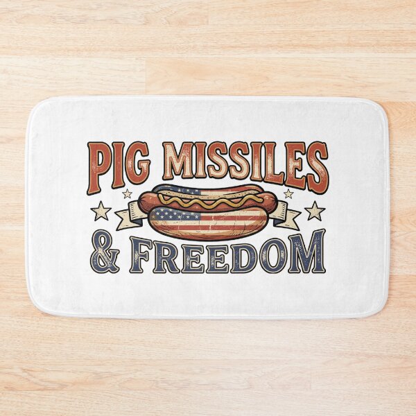 Item preview, Funny Hotdog Pig Missiles Freedom america bbq designed and sold by ArtDesignTp.