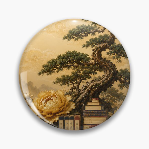 Item preview, Korean Folk Art Golden Peony & Dragon Canvas, Traditional Shaman Dance Wall Art designed and sold by K-Tradition.