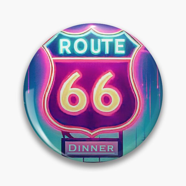 Item preview, Neon Route 66 Retro Synthwave Highway designed and sold by dougkeder.