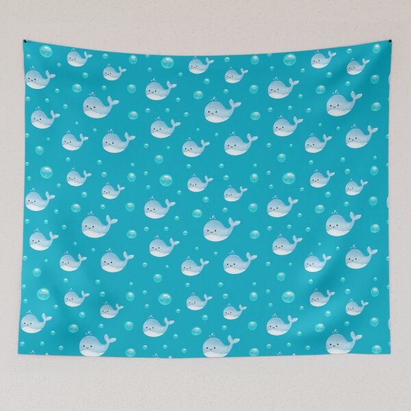 Item preview, Cute Watercolor Blue Whale Floating Bubbles Ocean Aesthetic designed and sold by Art IN Pack.