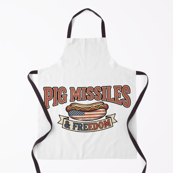 Item preview, Hotdog Pig Missiles Freedom patriotic bbq humor designed and sold by ArtDesignTp.