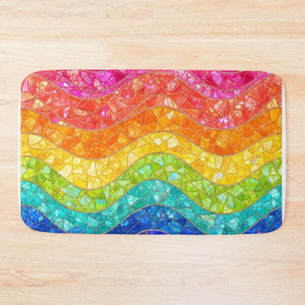Item preview, Vibrant Wavy Rainbow Mosaic Pattern | Retro 70s Psychedelic Art designed and sold by DjFreeq.