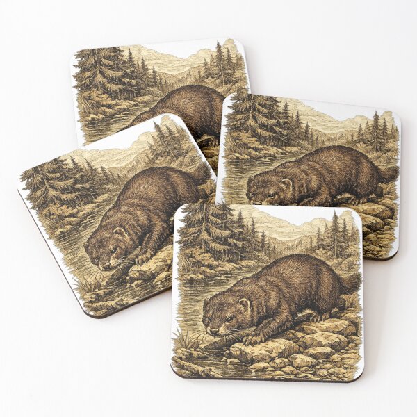 Item preview, American Mink River Hunter designed and sold by KrungiT Design .