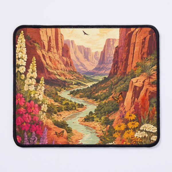 Item preview, Desert Canyon Wildflowers Rio - Southwest Landscape designed and sold by irfanshikh.