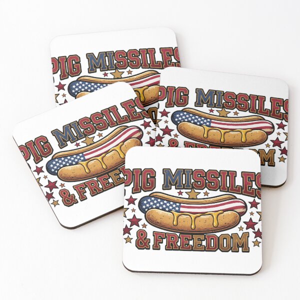 Item preview, funny hotdog pig missiles freedom designed and sold by ArtDesignTp.