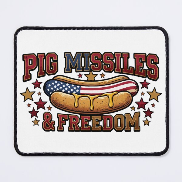 Item preview, funny hotdog pig missiles freedom designed and sold by ArtDesignTp.