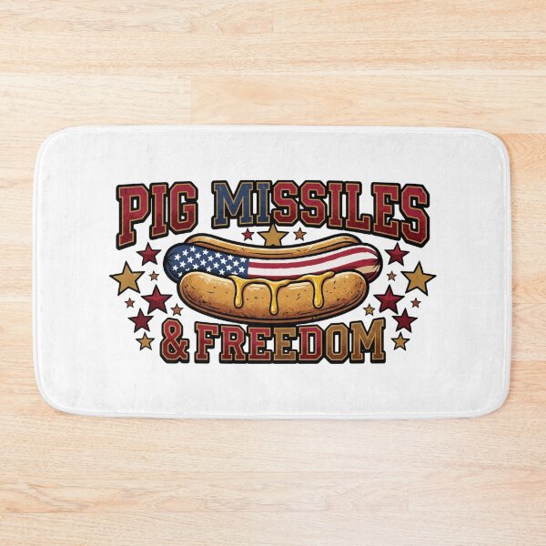Item preview, funny hotdog pig missiles freedom designed and sold by ArtDesignTp.