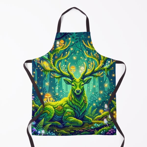 Item preview, Enchanted Forest Moss Stag with Glowing Mushrooms designed and sold by dougkeder.