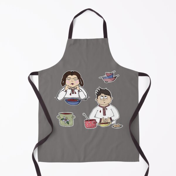 Item preview, Funny Ukrainian Borscht Feast Cartoon | Cute Traditional Food Sticker Pack designed and sold by MyxaART.
