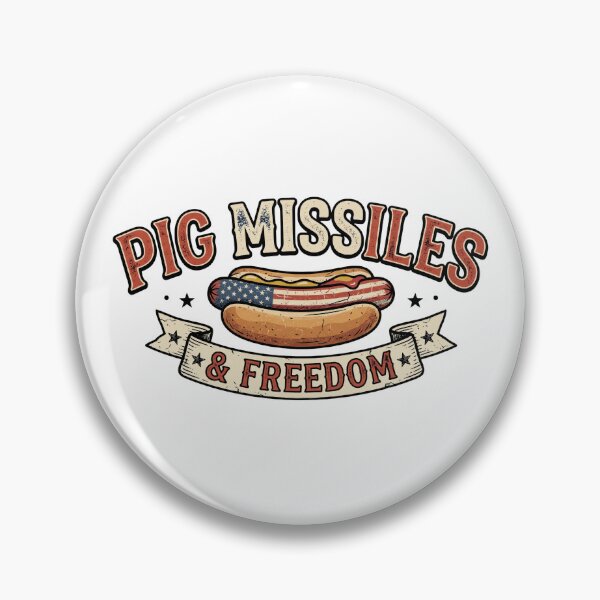Item preview, funny hotdog pig missiles freedom patriotic bbq art designed and sold by ArtDesignTp.