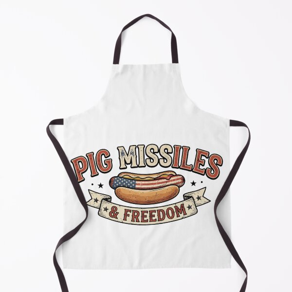 Item preview, funny hotdog pig missiles freedom patriotic bbq art designed and sold by ArtDesignTp.