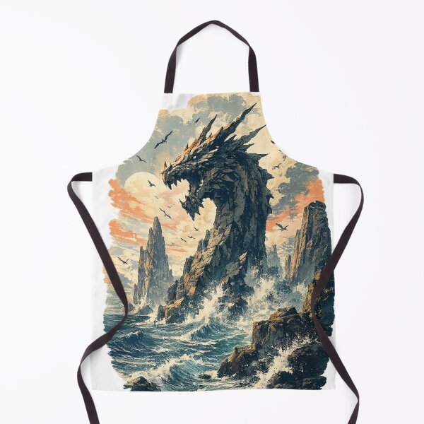 Item preview, Fantasy Sea Stack Dragon Rock - Mythical Coastal designed and sold by irfanshikh.
