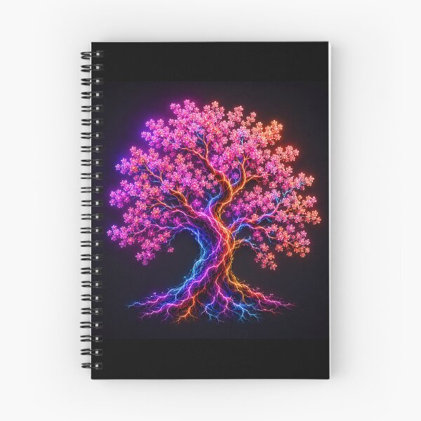Item preview, Electric Bloom Tree – Neon Cherry Blossom Art designed and sold by Aureva Arts Shop.