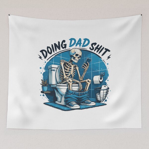 Item preview, Doing Dad Sh*t – Funny Skeleton Toilet T-Shirt Design designed and sold by ucpstudio.
