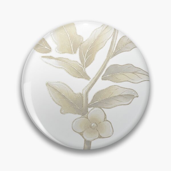 Item preview, Korean Traditional Ivory Botanical Watercolor Branch Pattern designed and sold by Yiruda-Art.