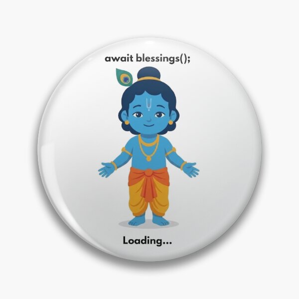 Item preview, await blessings | JavaScript Developer Sticker | Tech Humor designed and sold by BhaktiByte.