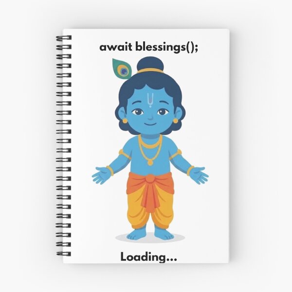 Item preview, await blessings | JavaScript Developer Sticker | Tech Humor designed and sold by BhaktiByte.