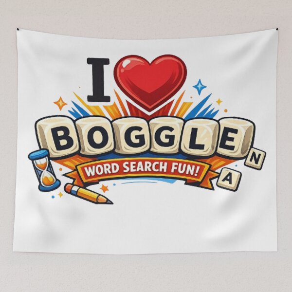 Item preview, I Love Boggle – Funny Word Game Lover Dice Puzzle Graphic Gift designed and sold by CreativeNest Prints.