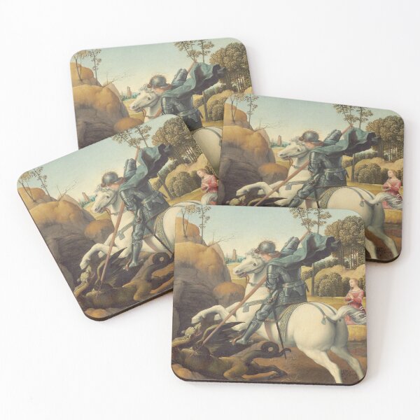 Item preview, Saint George and the Dragon by Raphael - Saint George Renaissance Dragon Art for Fantasy Lovers designed and sold by RickE.