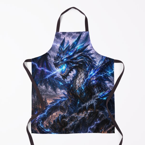Item preview, Lightning Storm Dragon | Electric Fantasy Wall Art designed and sold by DrakariArt.