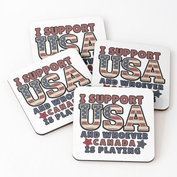 Item preview, funny I Support USA and Whoever Canada Is Playing  humor designed and sold by ArtDesignTp.