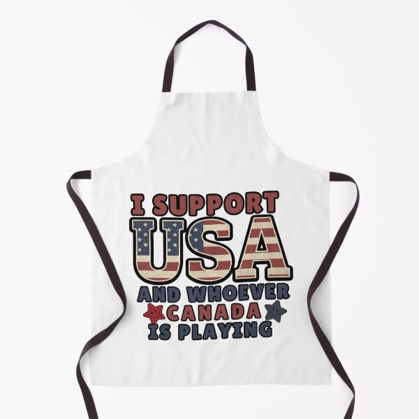 Item preview, funny I Support USA and Whoever Canada Is Playing humor designed and sold by ArtDesignTp.