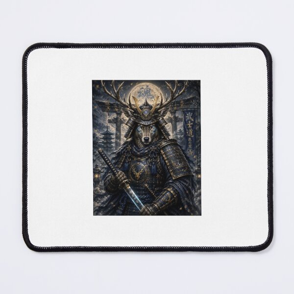 Item preview, Spirit Stag Samurai Warrior Art designed and sold by Rogue Heart Collective™.