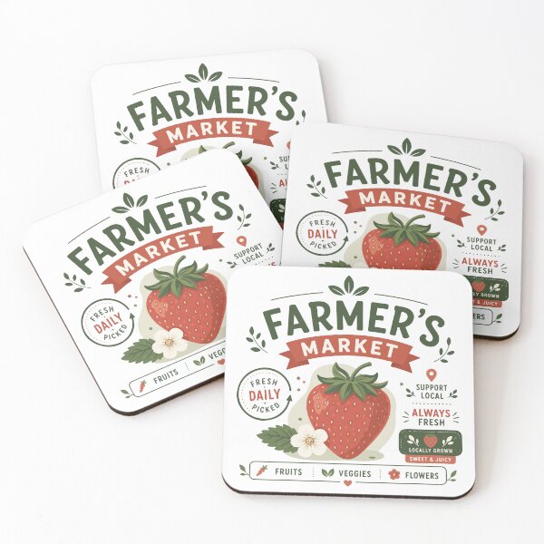 Item preview, Farmer's Market Strawberry Vintage T-Shirt Design designed and sold by ucpstudio.