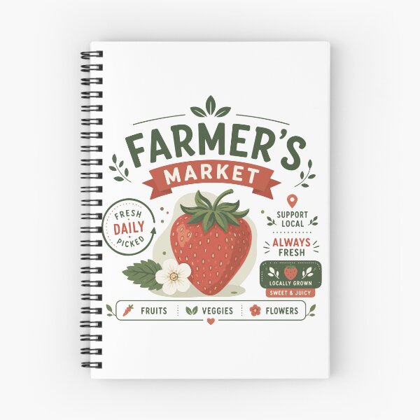 Item preview, Farmer's Market Strawberry Vintage T-Shirt Design designed and sold by ucpstudio.