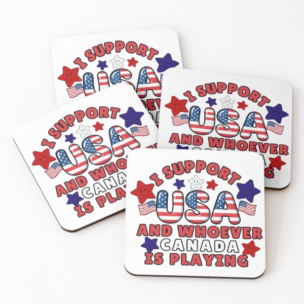 Item preview, I Support USA and Whoever Canada Is Playing  patriotic designed and sold by ArtDesignTp.