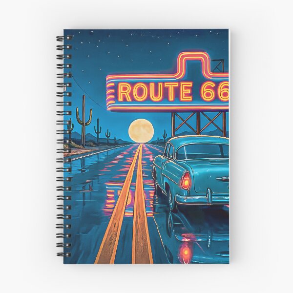 Item preview, Vintage Route 66 Neon Retro Synthwave Highway designed and sold by dougkeder.