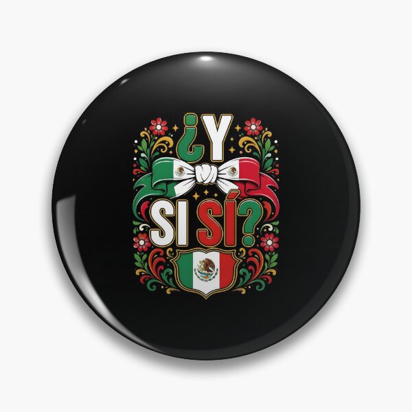 Item preview, Funny ¿Y SI SI? Mexican Flag Coquette Bow Crest Fiesta Cinco De Mayo designed and sold by kienoy.