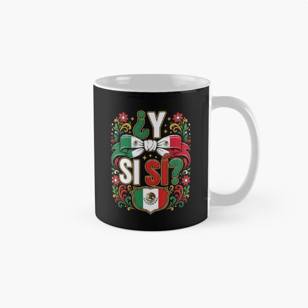 Item preview, Funny ¿Y SI SI? Mexican Flag Coquette Bow Crest Fiesta Cinco De Mayo designed and sold by kienoy.