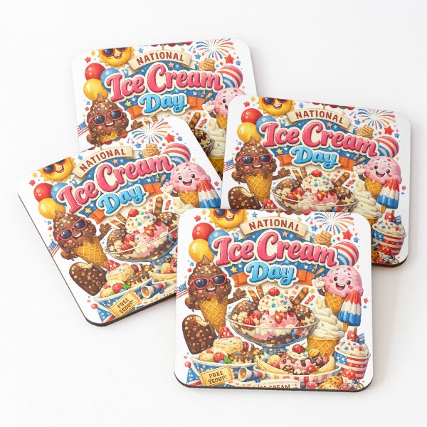 Item preview, National Ice Cream Day Sweet Summer Celebration Cute Ice Cream Illustration designed and sold by an9beac.
