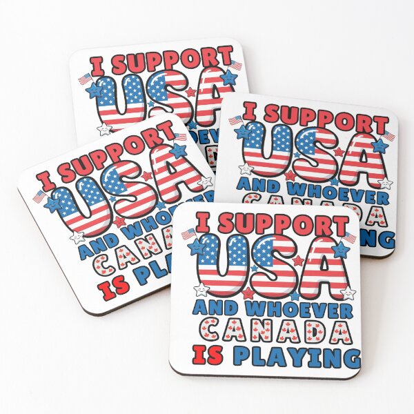 Item preview, I Support USA and Whoever Canada Is Playing humor designed and sold by ArtDesignTp.