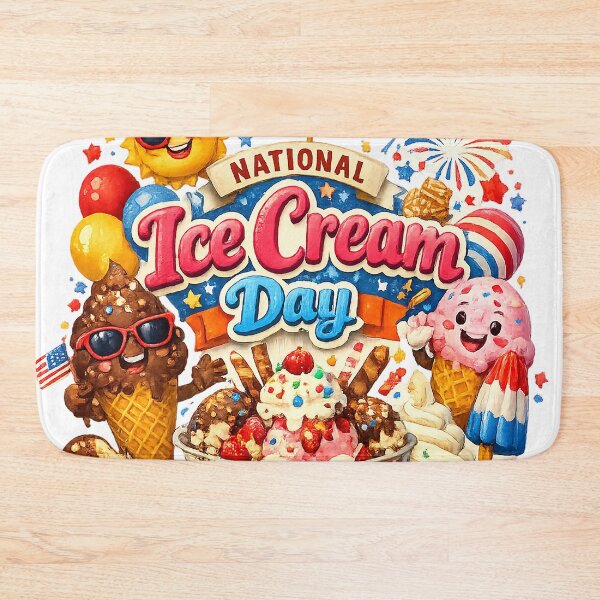 Item preview, National Ice Cream Day Sweet Summer Celebration Cute Ice Cream Illustration designed and sold by an9beac.