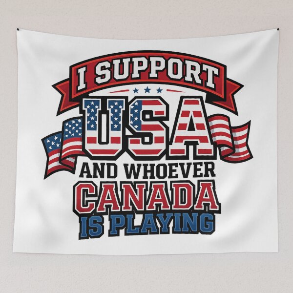 Item preview, funny I Support USA and Whoever Canada Is Playing designed and sold by ArtDesignTp.