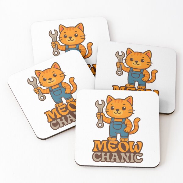 Item preview, Meowchanic Funny Cat Mechanic Cute Garage Design designed and sold by artCreativeColony.