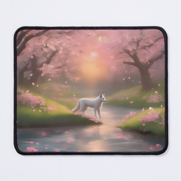 Item preview, White Fox in the Cherry Blossom Grove designed and sold by Fanta-sticky.