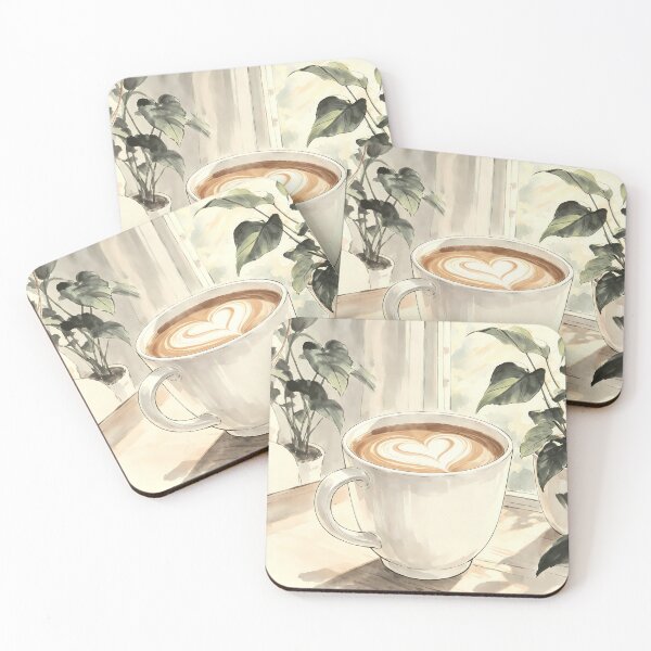 Item preview, Heart Latte by the Window designed and sold by HezeOtakuArt.