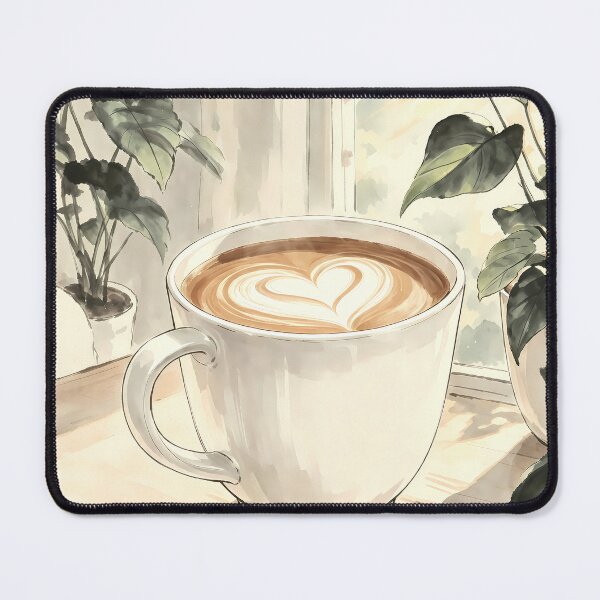Item preview, Heart Latte by the Window designed and sold by HezeOtakuArt.