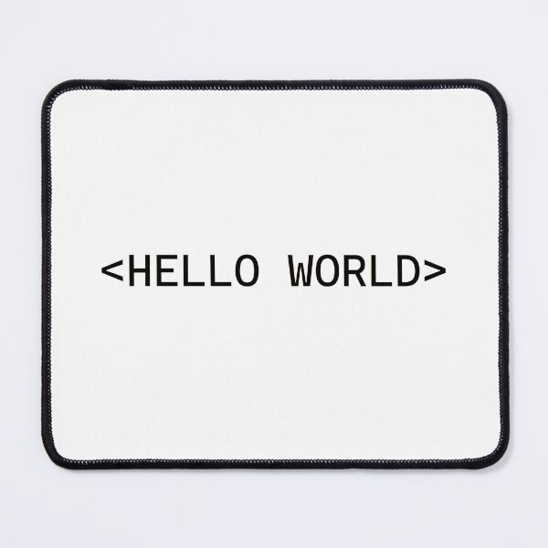 Artikelvorschau, <HELLO WORLD> Code-Segment | Design für Programmierer / Entwickler / Gamer entworfen und verkauft von Stackback.