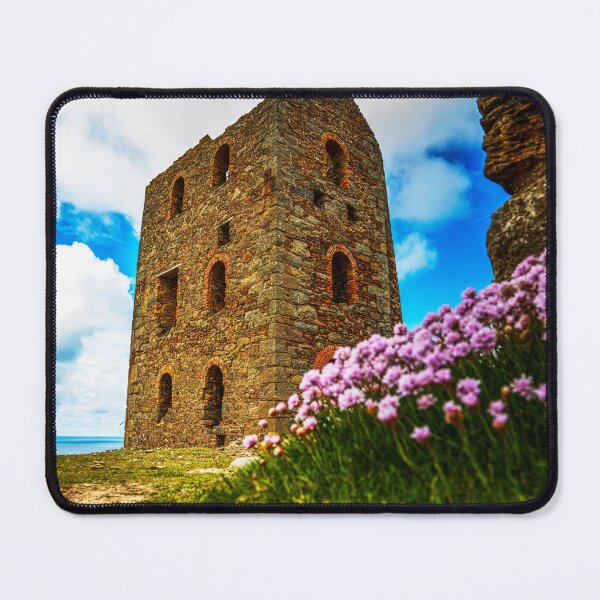 Item preview, Wheal Coates Tower, Coastal Ruin and Wildflowers, St Agnes, Cornwall, England designed and sold by Paul Thompson Photography.