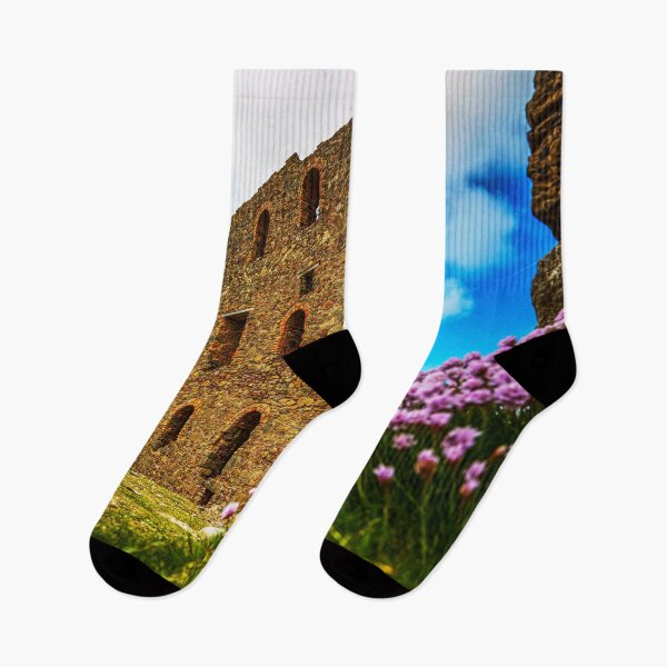 Item preview, Wheal Coates Tower, Coastal Ruin and Wildflowers, St Agnes, Cornwall, England designed and sold by Paul Thompson Photography.