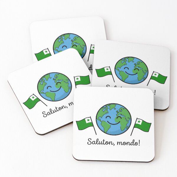 Item preview, Saluton, Mondo! Cute Smiling Earth Esperanto Design designed and sold by Sekla-Studio.