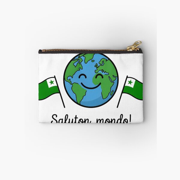 Item preview, Saluton, Mondo! Cute Smiling Earth Esperanto Design designed and sold by Sekla-Studio.