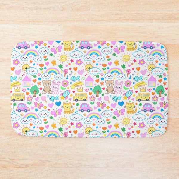Item preview, Kindergarten Rainbow Doodle Pattern designed and sold by CI Creative Design LLC.