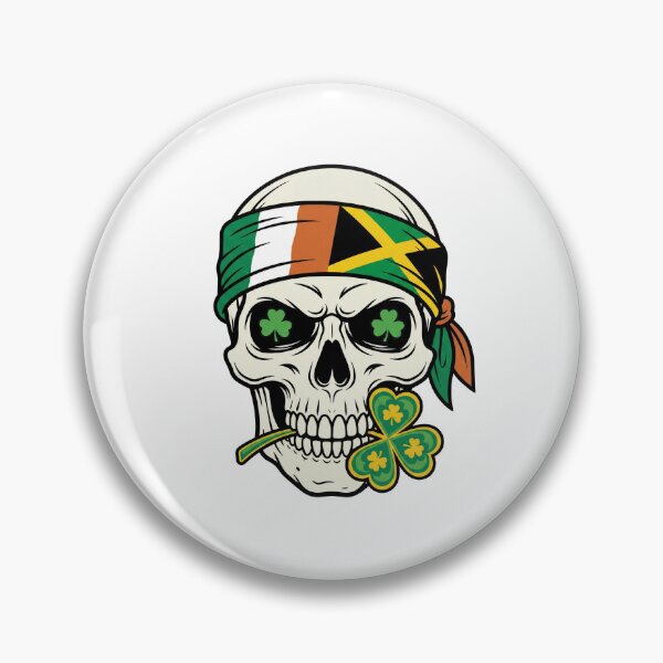 Item preview, Funny St Patricks Day Irish Rasta Skull  lucky  bandana designed and sold by ArtDesignTp.