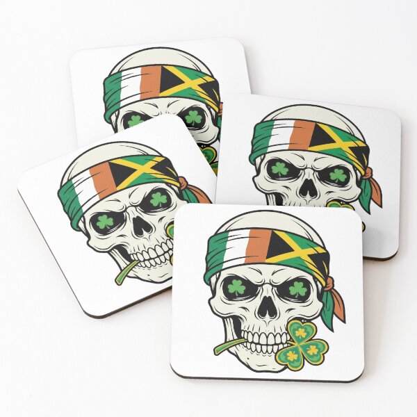 Item preview, Funny St Patricks Day Irish Rasta Skull  lucky  bandana designed and sold by ArtDesignTp.