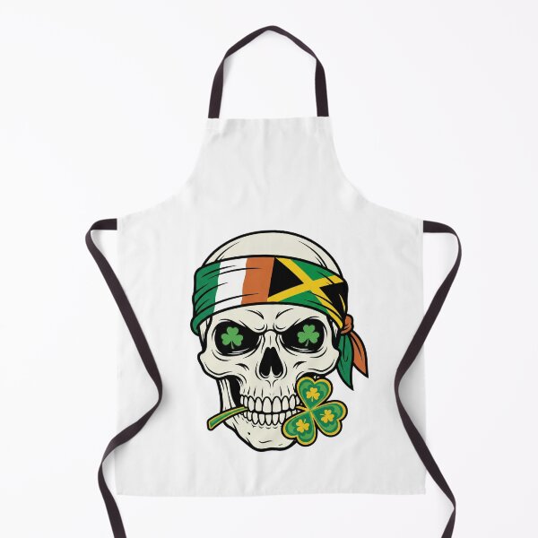 Item preview, Funny St Patricks Day Irish Rasta Skull lucky bandana designed and sold by ArtDesignTp.